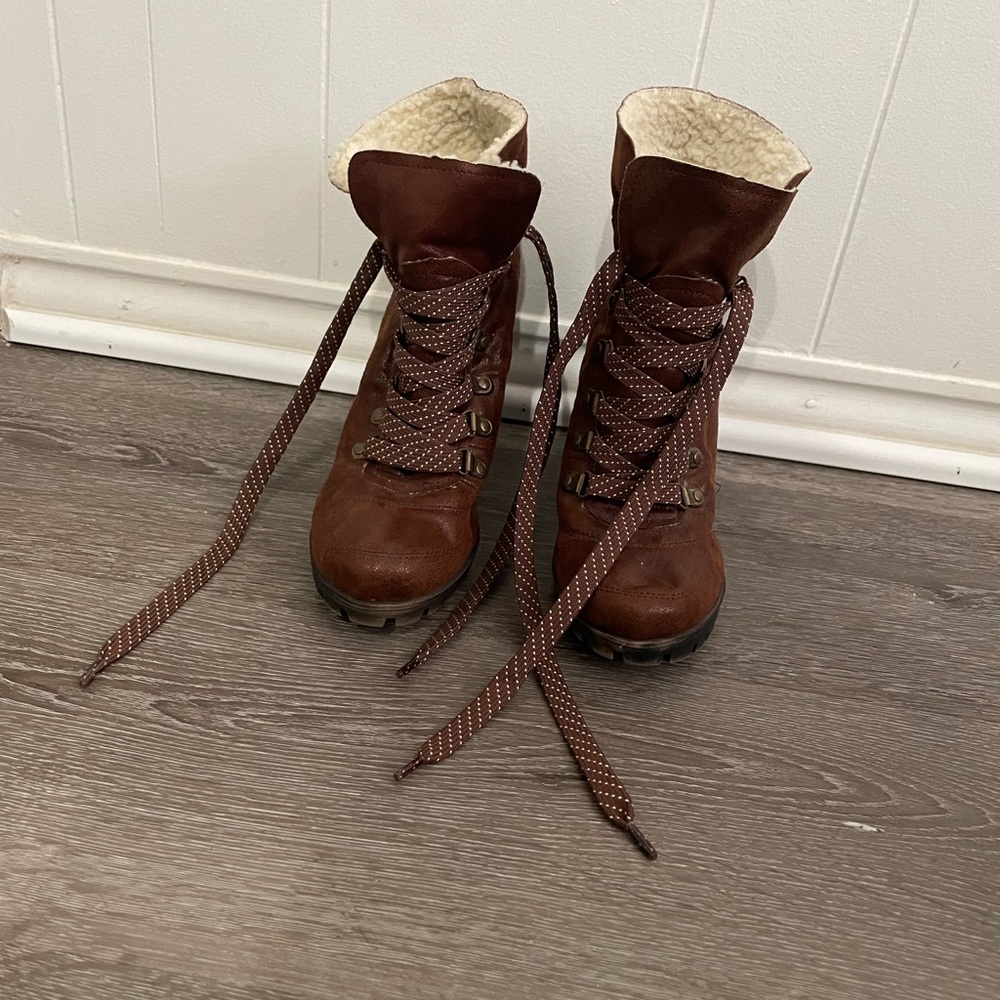Nine West Jana Jay Ankle Boots Vintage Lace up - Picture 1 of 8